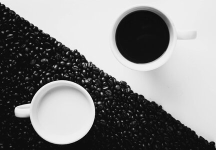 Cup mug black and white photo