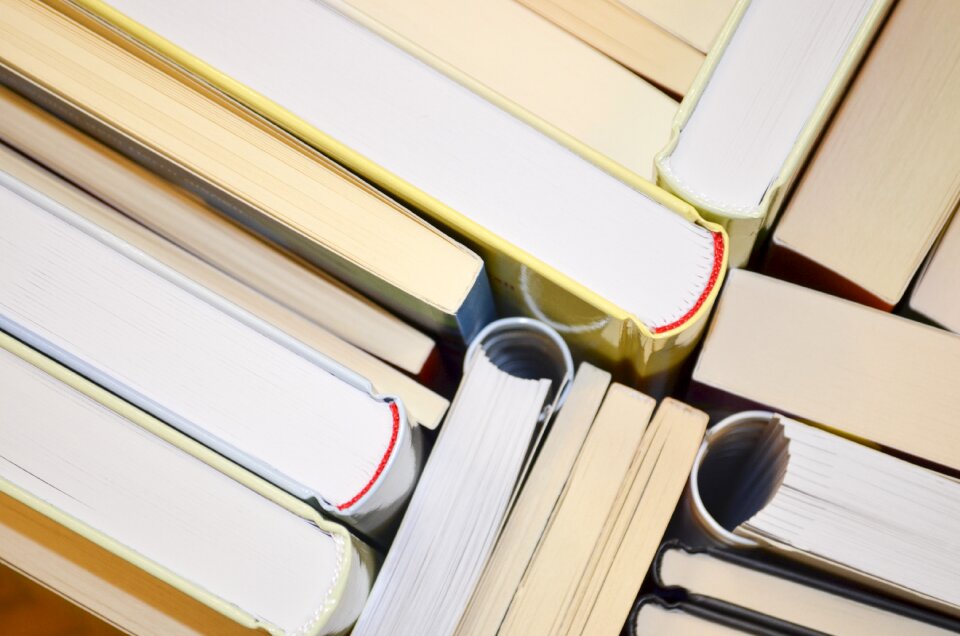 Literature book pages wood