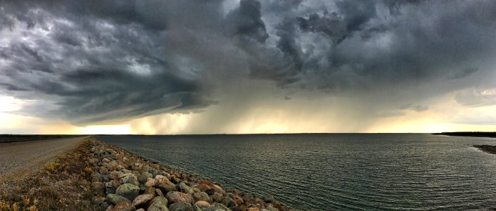 Storm Over Lake Diefenbaker photo