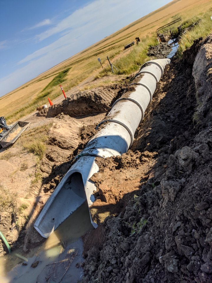 Culvert replacement at Benton Lake National Wildlife Refuge