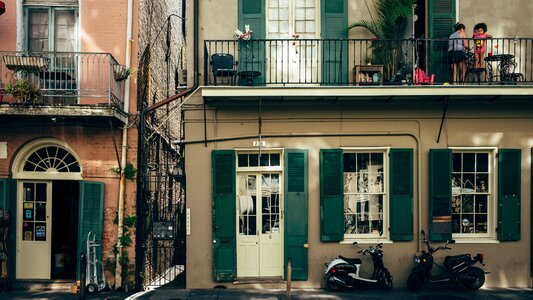 Facade houses balconie