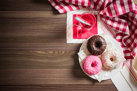 Snack donuts sprinkles photo