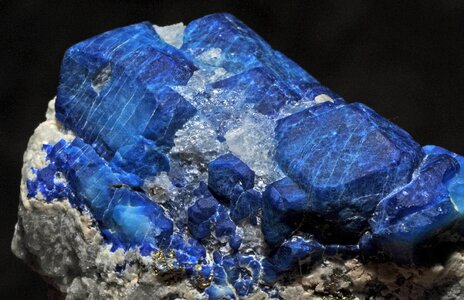Pyrite mineral blue photo