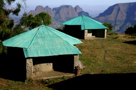 Ranger Huts, Simien Mountains National Park, Ethiopian Highlands photo