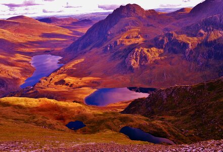 Landscape autumn snowdonia