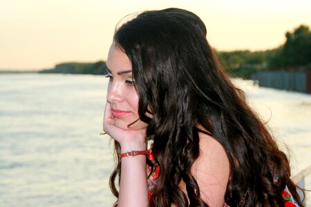 Melancholy smile beauty