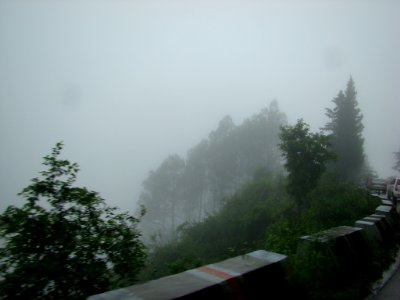 Clouds covering the hills