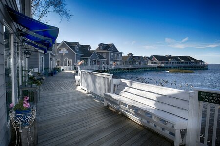Ocean building boardwalk