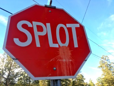 Do Not Run Through the SPLOT Sign photo