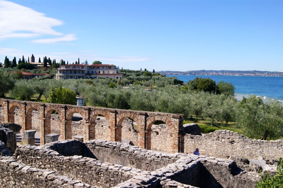 Olive grove the ruins of the sirmione