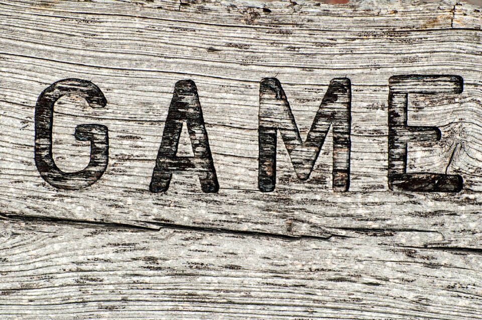 Weathered sign wood
