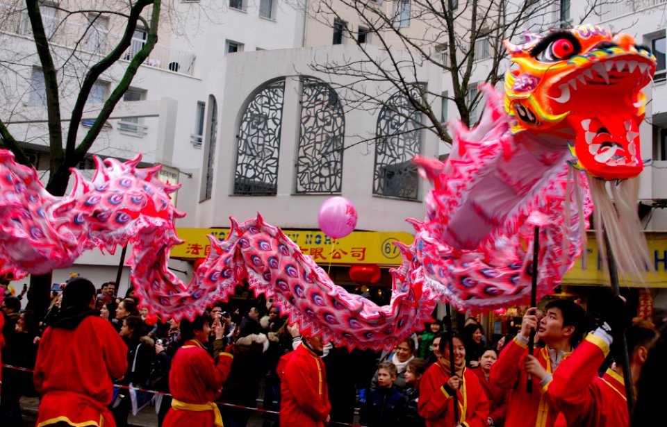dragon chinois au nouvel an