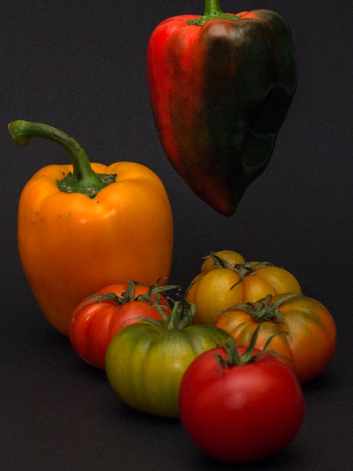 Tomatoes datailaufnahme paprika