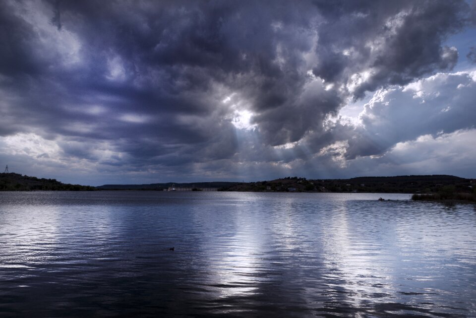 Clouds reflection water