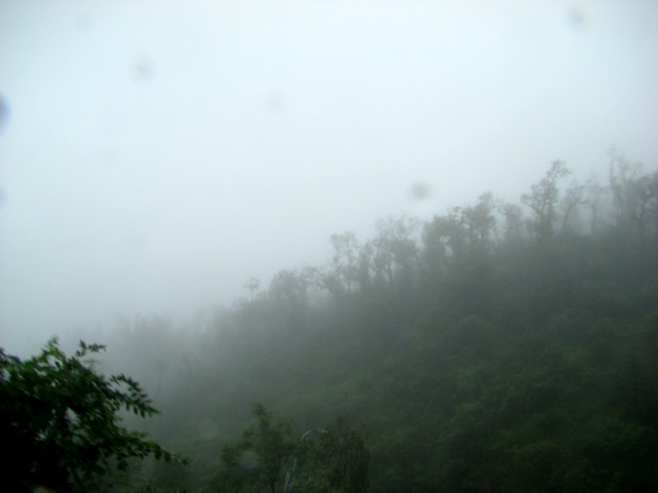 Clouds covering the hills