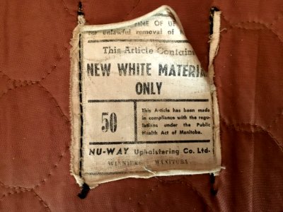 Old Upholstery Label