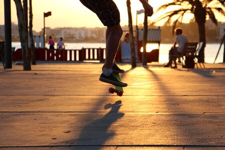 Sea beach skateboard