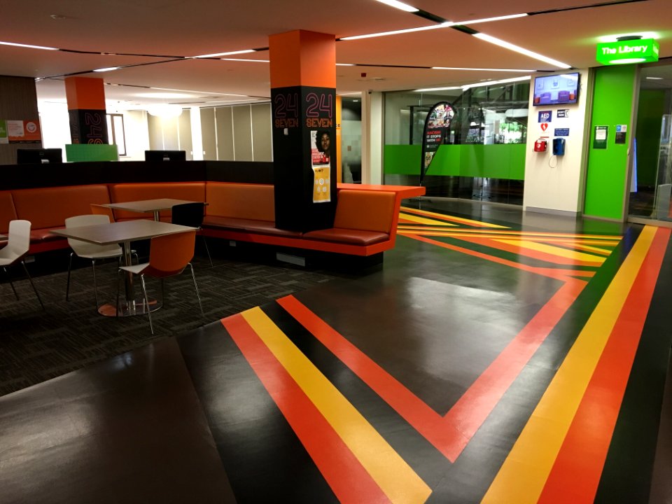 Colors in the Charles Sturt University Student Center