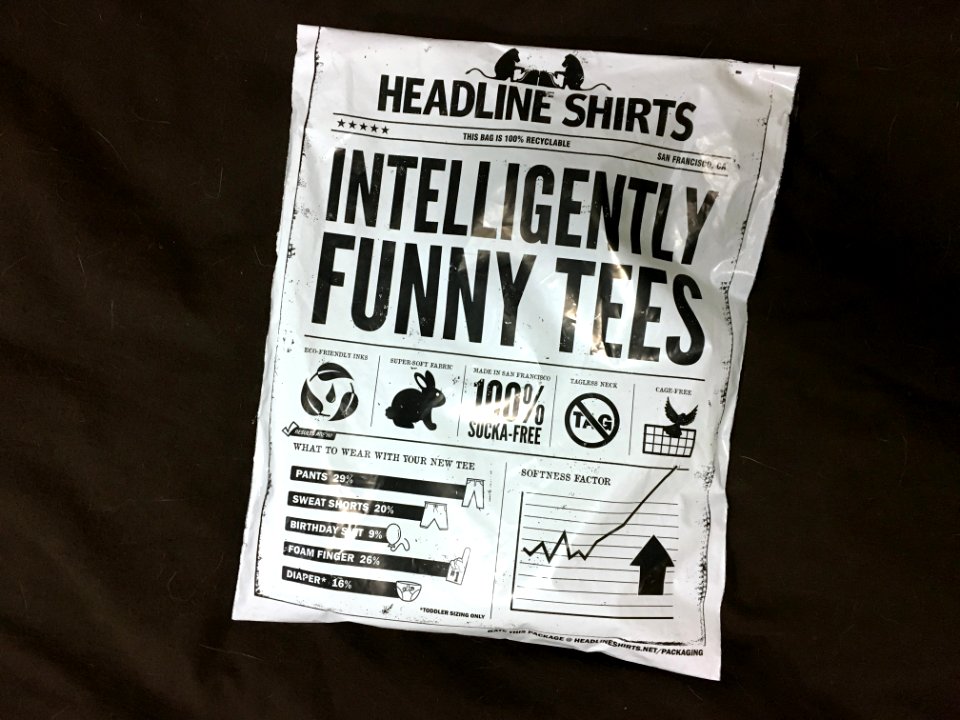 Even the Packaging is Great from Headline Shirts