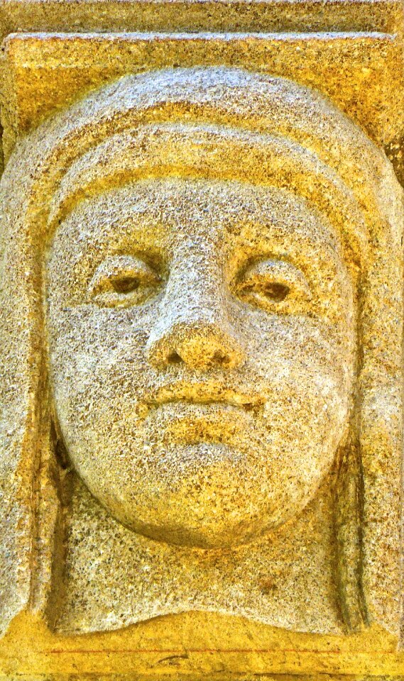 Carving relief facade