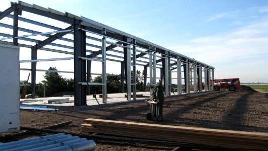 Storage building being constructed at Audubon National Wildlife Refuge