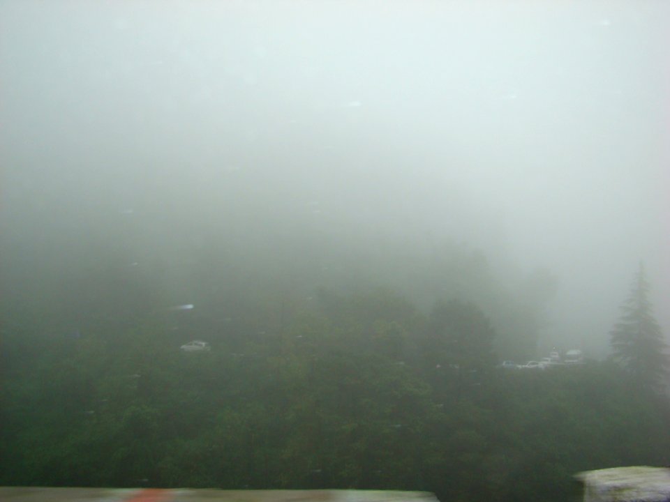 Clouds covering the hills