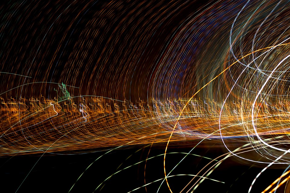 Lightpainting Doha Night Lights (90+ rotate)