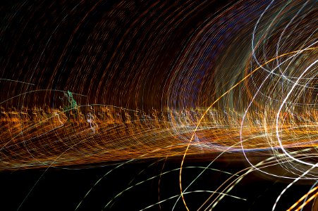 Lightpainting Doha Night Lights (90+ rotate)