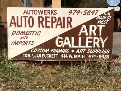 It's Auto Repair AND an Art Gallery photo