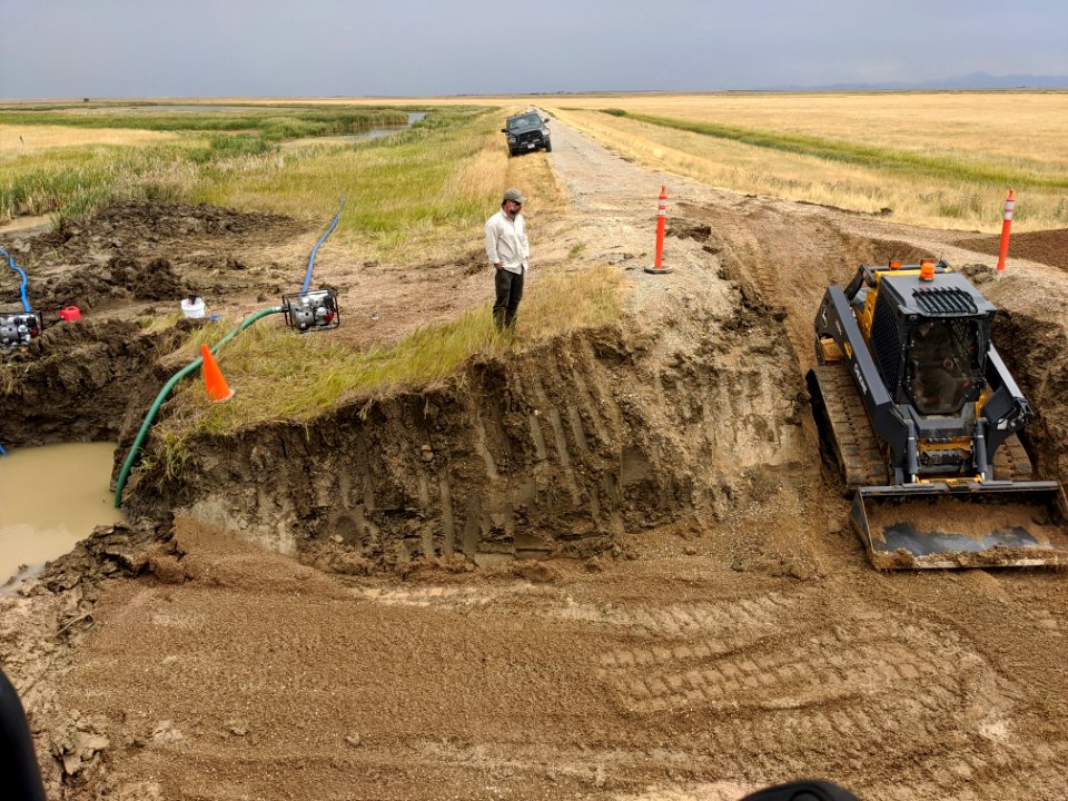 Culvert replacement at Benton Lake National Wildlife Refuge