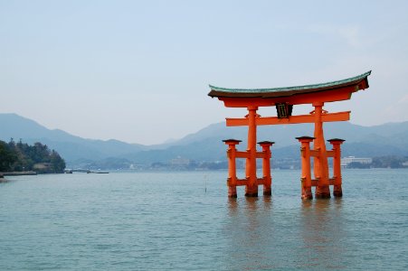 Miyajima, Itsukushima Shrine, Torii Gate photo