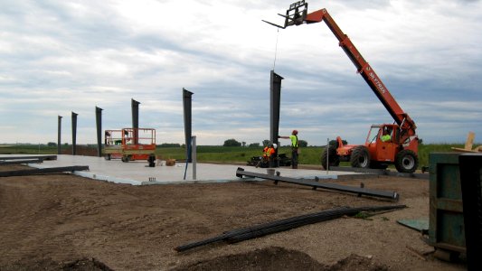 Storage building being constructed at Audubon National Wildlife Refuge