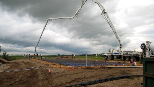 Storage building being constructed at Audubon National Wildlife Refuge
