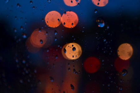 Glass raindrop night
