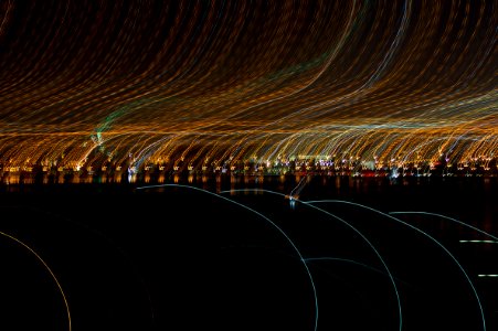 Lightpainting Doha Night Lights (90 rotate)