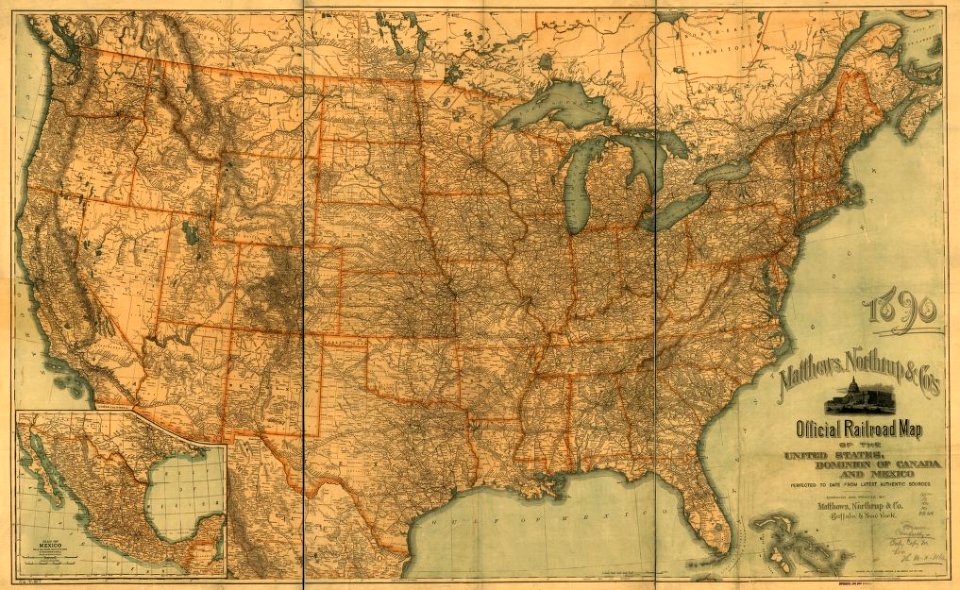railroad map 1890 loc