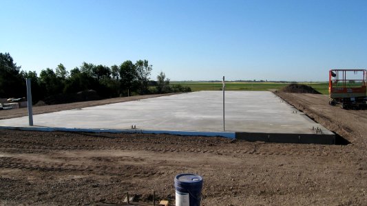 Storage building being constructed at Audubon National Wildlife Refuge
