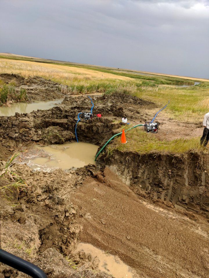 Culvert replacement at Benton Lake National Wildlife Refuge