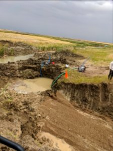 Culvert replacement at Benton Lake National Wildlife Refuge