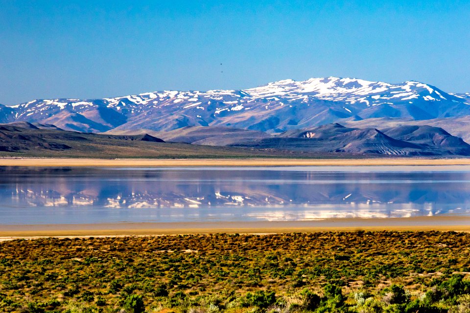 Smoke Creek Desert playa flooded, NV
