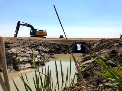 Culvert replacement at Benton Lake National Wildlife Refuge