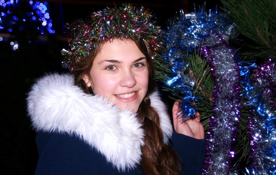 Christmas tree tinsel happiness