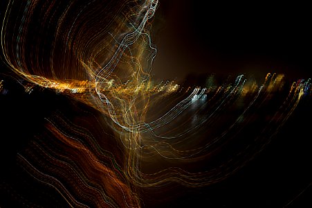 Lightpainting Doha Night Lights (centered roll 1)