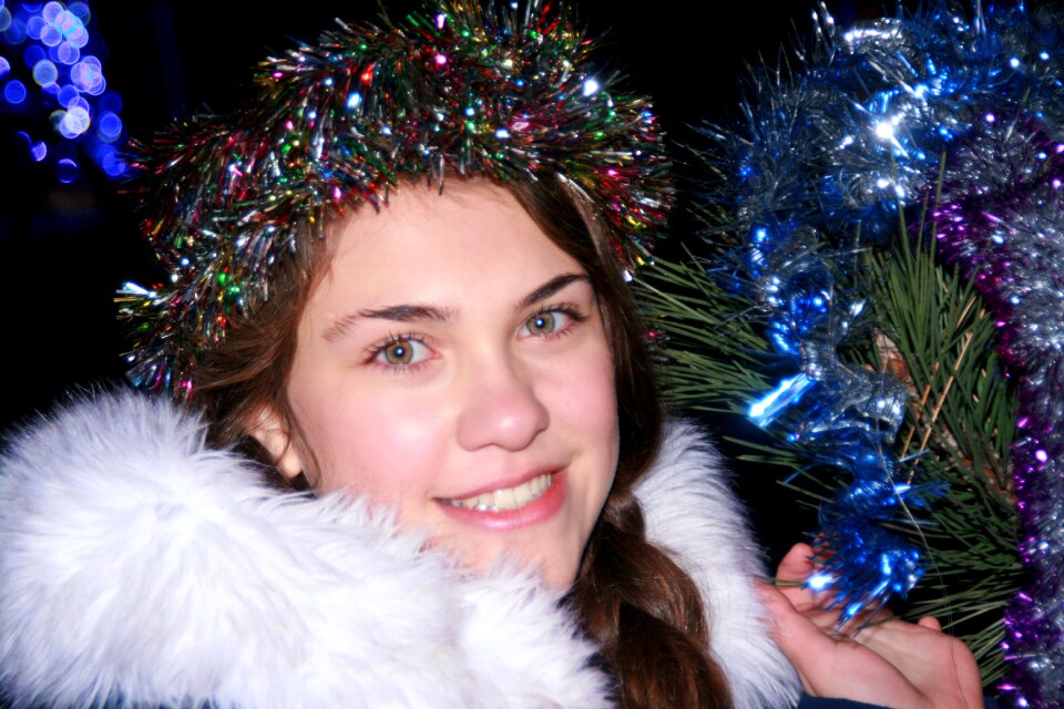 Christmas tree tinsel happiness