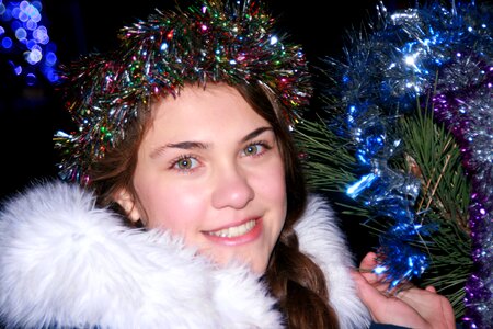 Christmas tree tinsel happiness