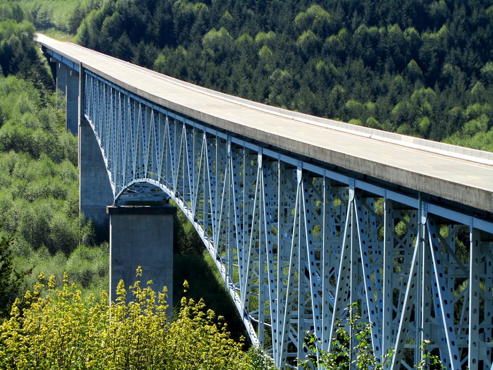Hoffstadt Creek Bridge by Mt. St. Helens in Washington