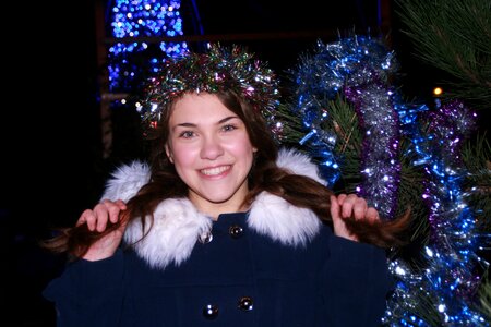 Christmas tree tinsel happiness
