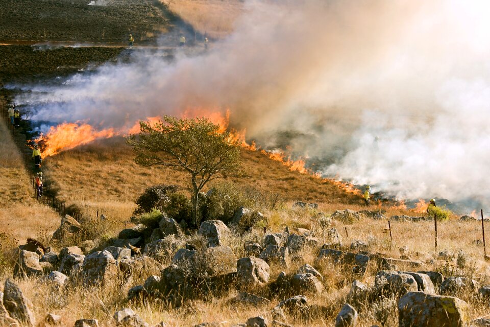 Preventive burning wildfire emergency
