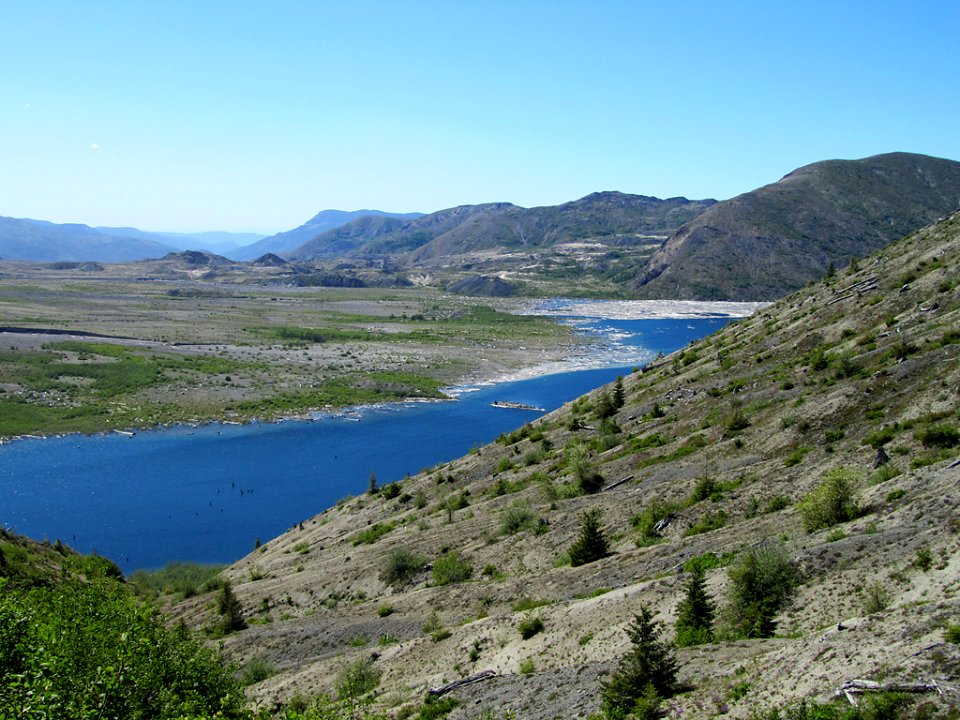 Spirit Lake at Windy Ridge by Mt. St. Helens in Washington