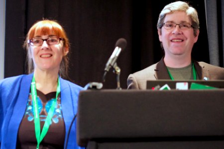 Smiling OER18 Conference Chairs